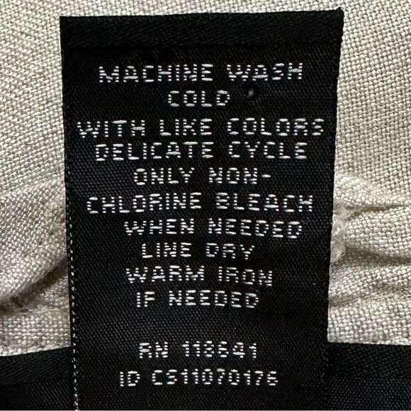 Lane Bryant Linen Blend Gray Ruffle 3/4 Sleeves Cardigan - Picture 9 of 11